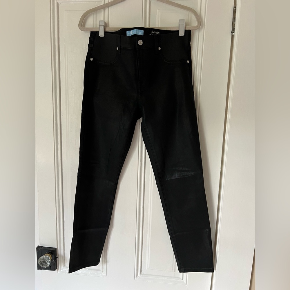 7 For All Mankind, black skinny maternity jeans, size 28